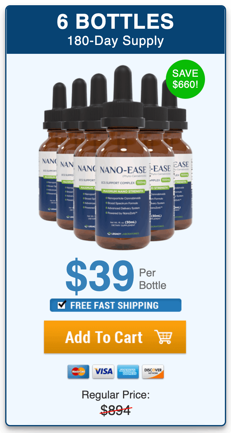 CBD Oil Nano Ease 6 bottle